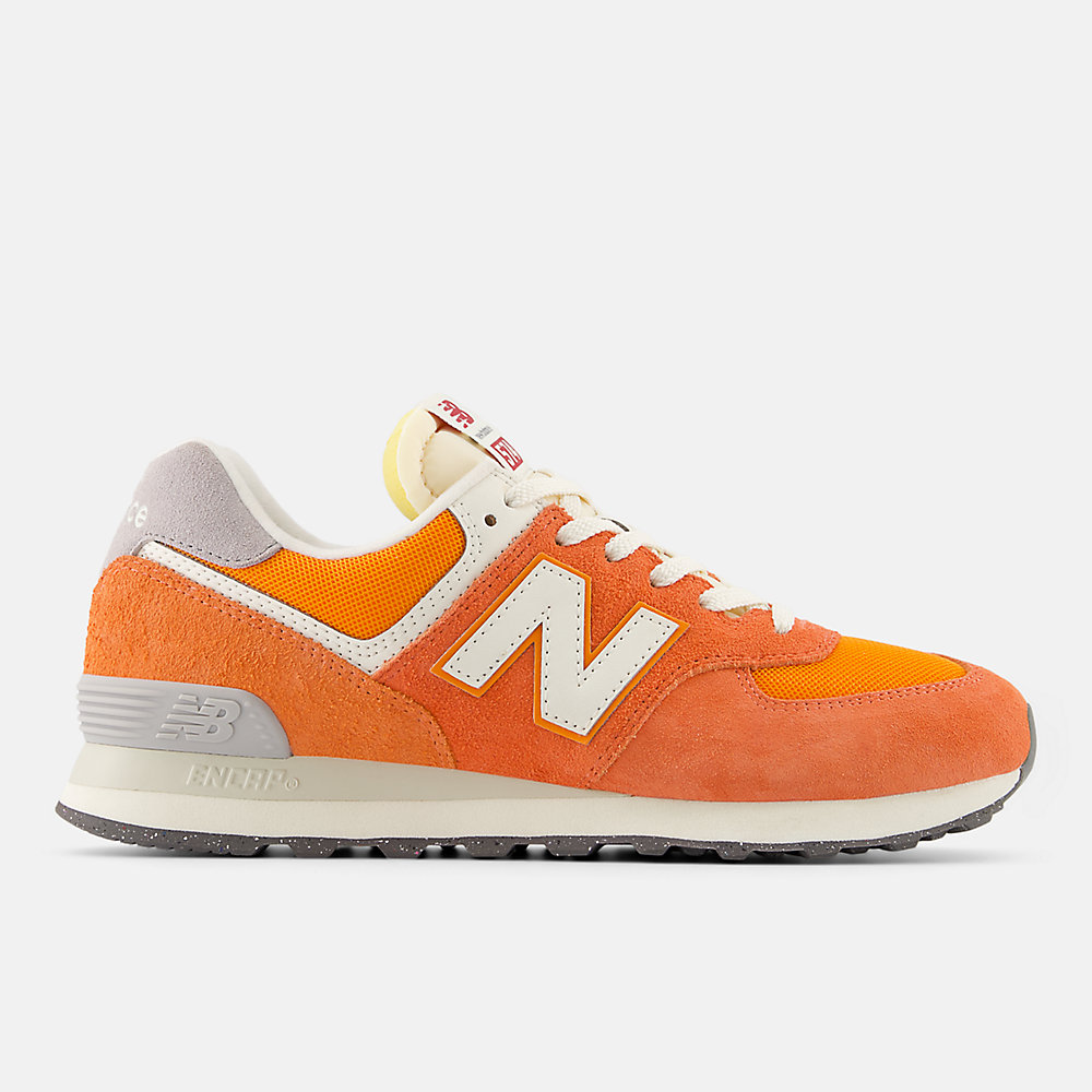 New Balance 574 Shoes Gulf Red with Sea Salt